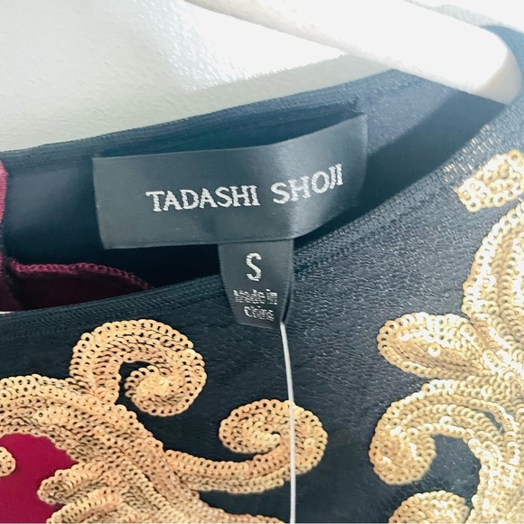 NEW Tadashi Shoji Milana Sequin Embroidered Neoprene Sheath Dress Cocktail Party - Picture 4 of 10